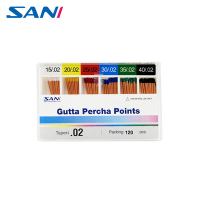 การรักษาทันตแพทย์ Endodontic Gutta Percha Points Taper 02/04/06/F1-F5