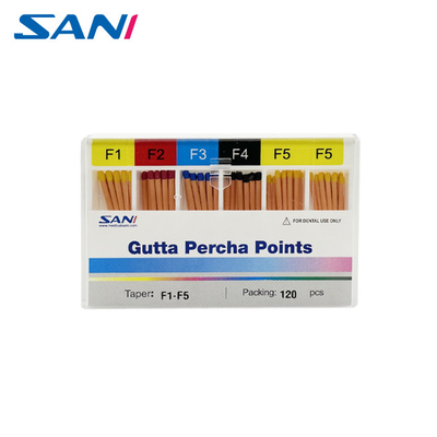 การรักษาทันตแพทย์ Endodontic Gutta Percha Points Taper 02/04/06/F1-F5 พร้อมใบรับรอง CE